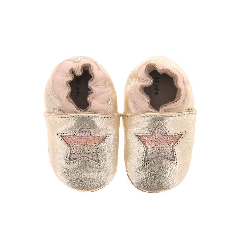 Chaussons cuir tannage vegetal Star Stripe