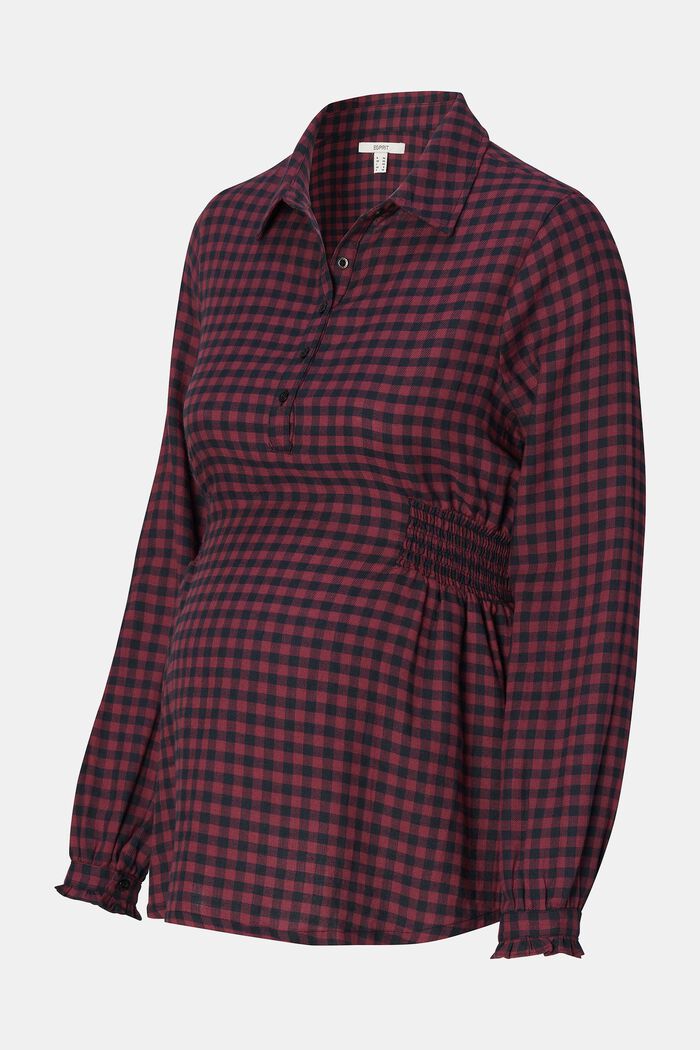 Karierte Flanellbluse mit Stillfunktion