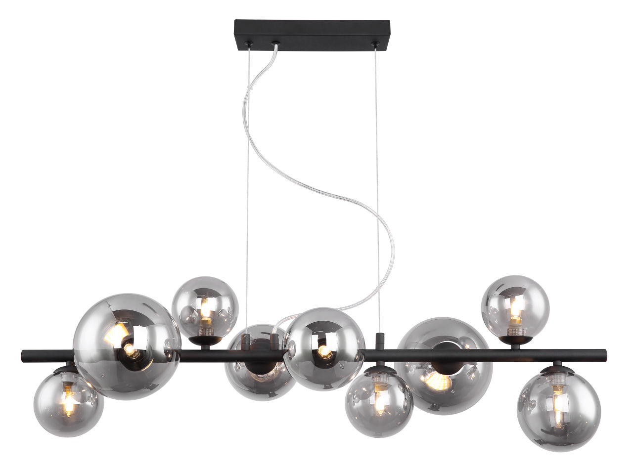 Globo Lighting - RIHA - Hängeleuchte Metall schwarz matt, 9x G9 LED