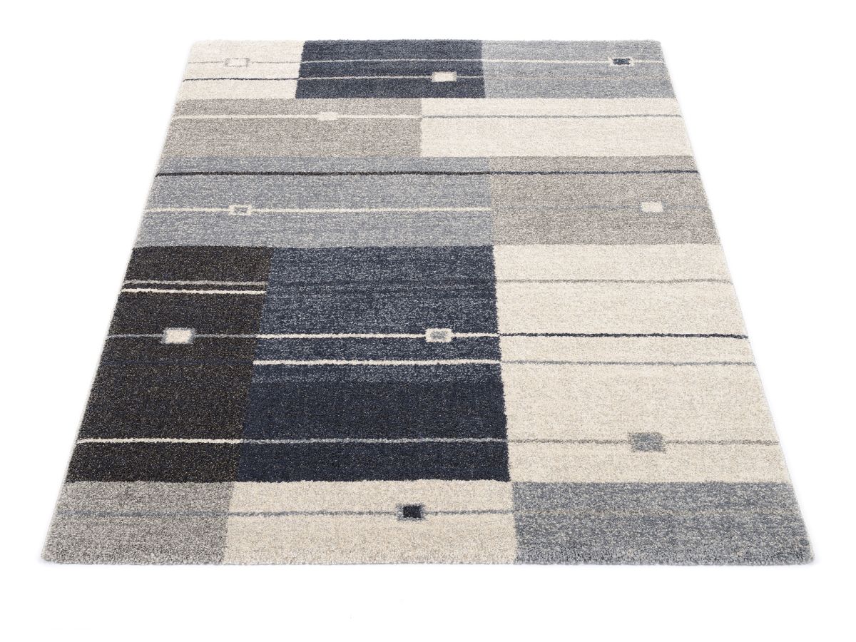 Webteppich Diagramm Grau-Blau 80 x 150 cm