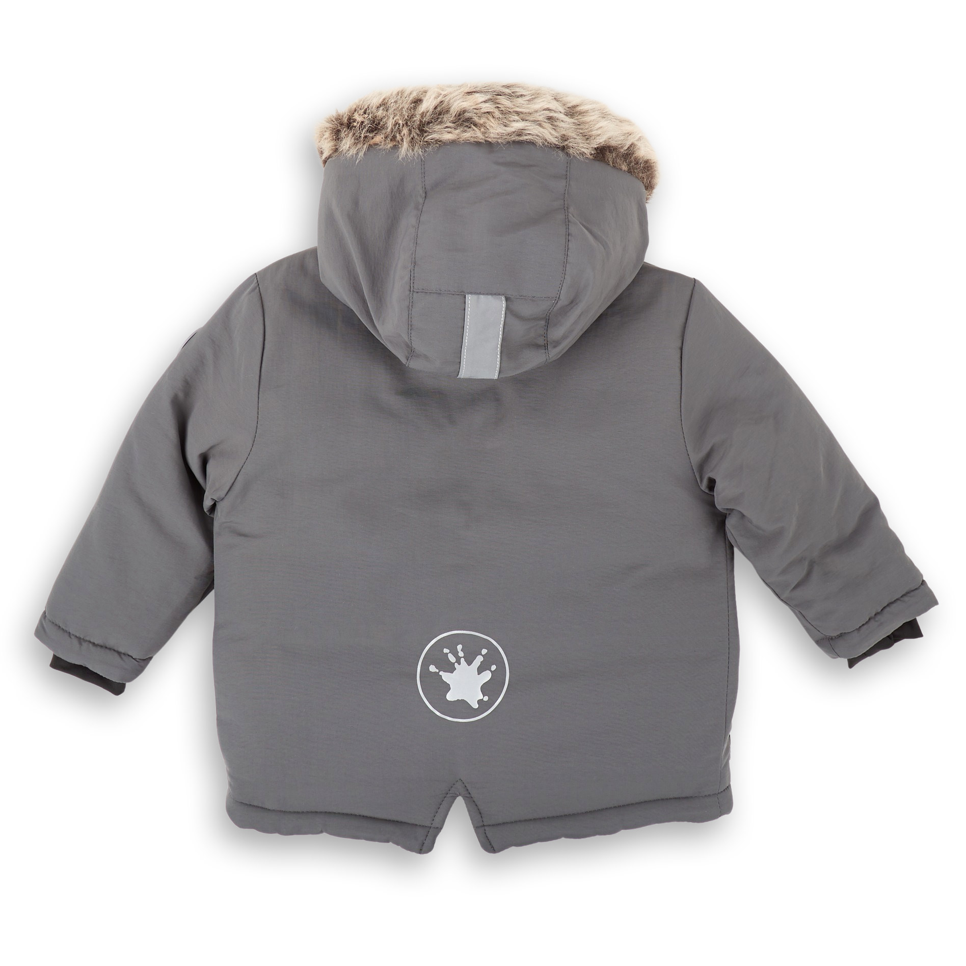 Wattierte Baby Winterjacke in Grau