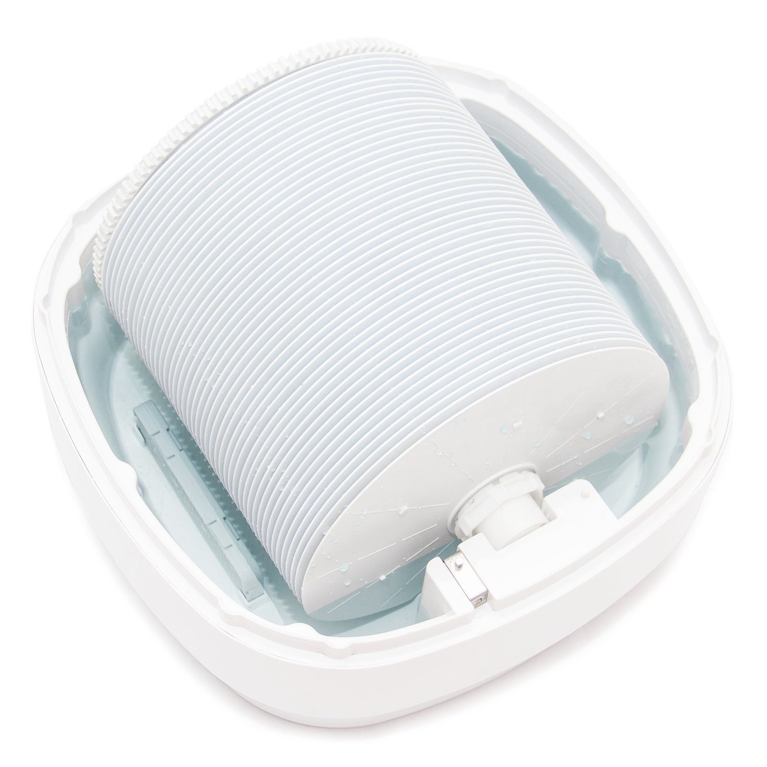 alfda Kombigerät Luftbefeuchter und -reiniger ALW350 mit HEPA-Filter & Aktivkohlevlies - max. 250 ml/h Befeuchtung, für 35 m² Räume, hygienischer Betrieb durch BSS-Stick mit Silberionen, Luftwäscher für Allergiker