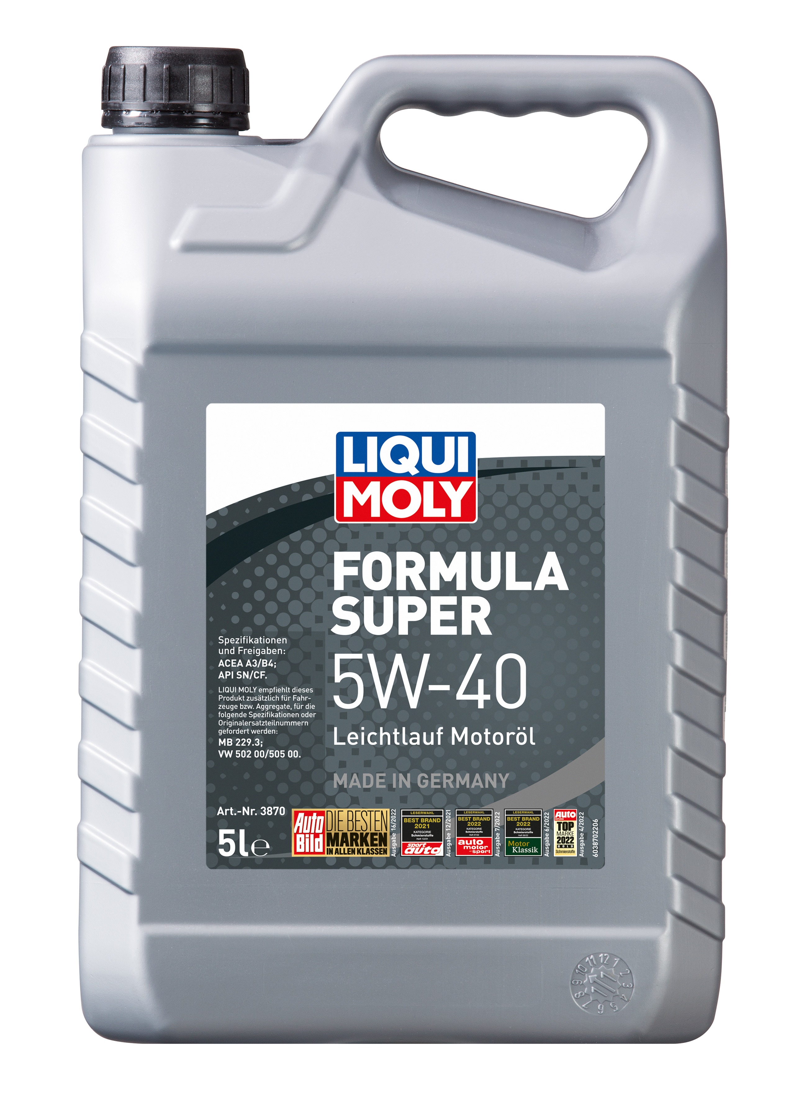 Liqui Moly Formula Super SAE 5W-40 Motoröl , 5 Liter - ATU