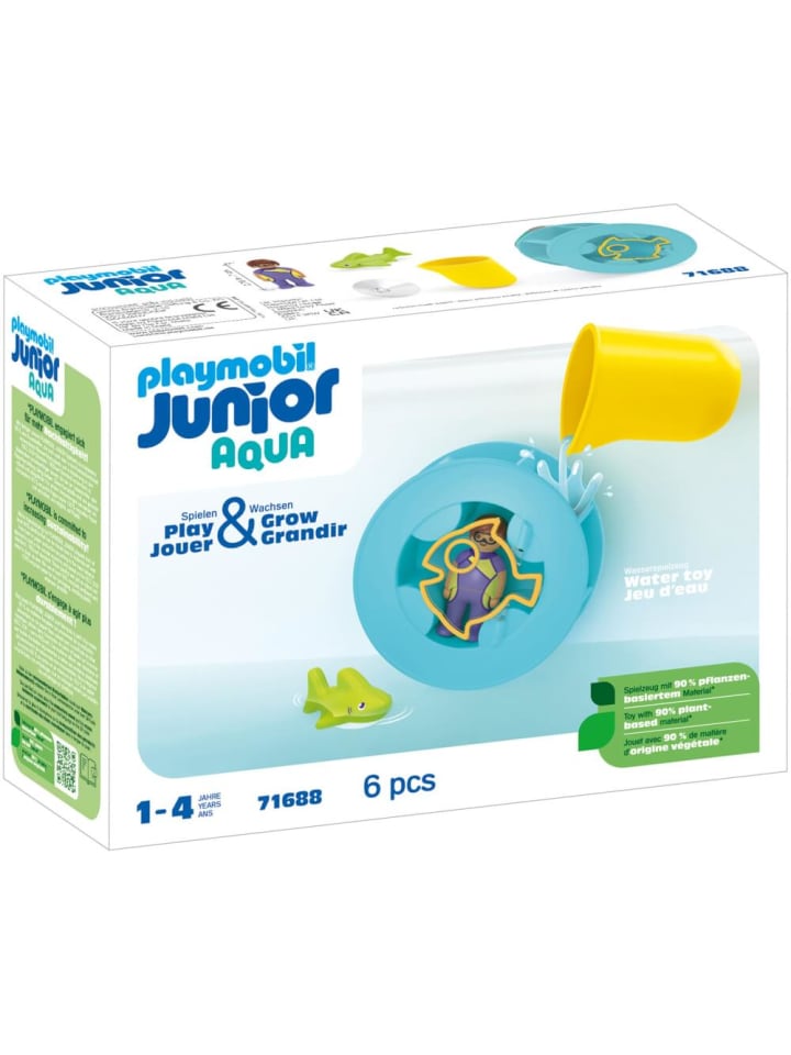 Playmobil Spielfigur Set Junior Aqua Wasserwirbelrad mit Babyhai, ab 12 Monate günstig kaufen onesize