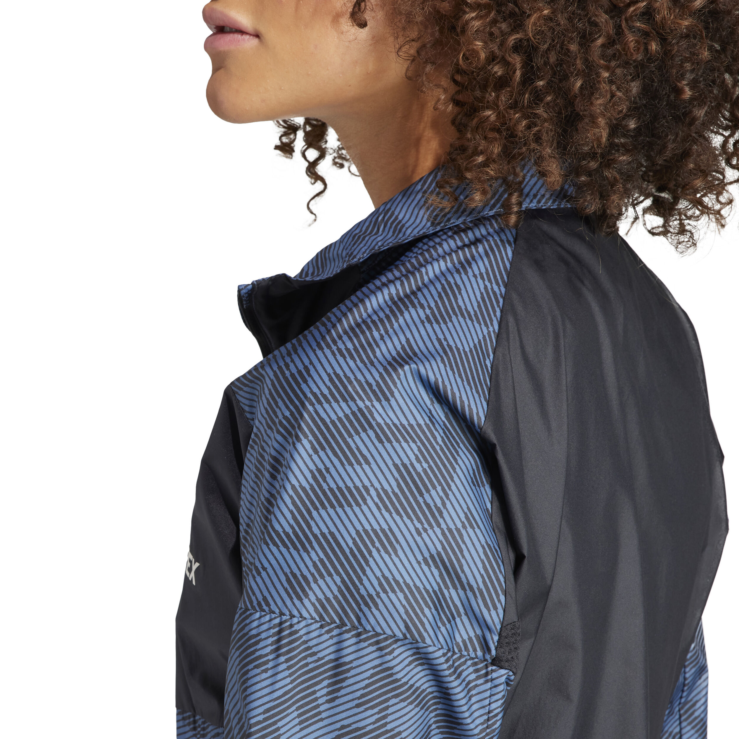 Terrex Trail Wind Laufjacke Damen - Grau, Schwarz