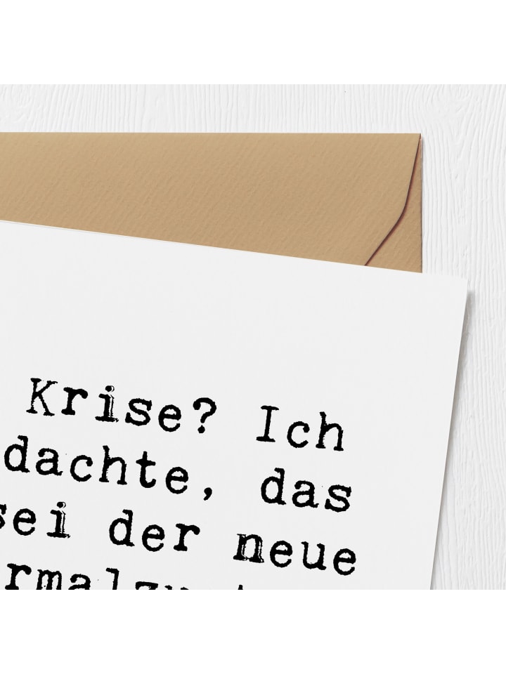 Mr. & Mrs. Panda Deluxe Karte Spruch Gelassenheit in Krisen mit ... in Weiß günstig kaufen onesize