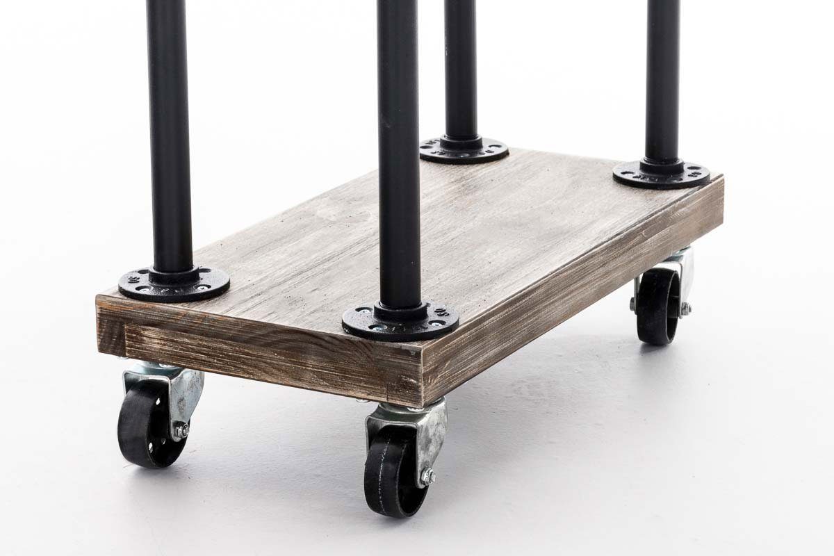 CLP Kaminholzregal Forks, BxTxH:60x30x150 cm, Industrial, mit Rollen