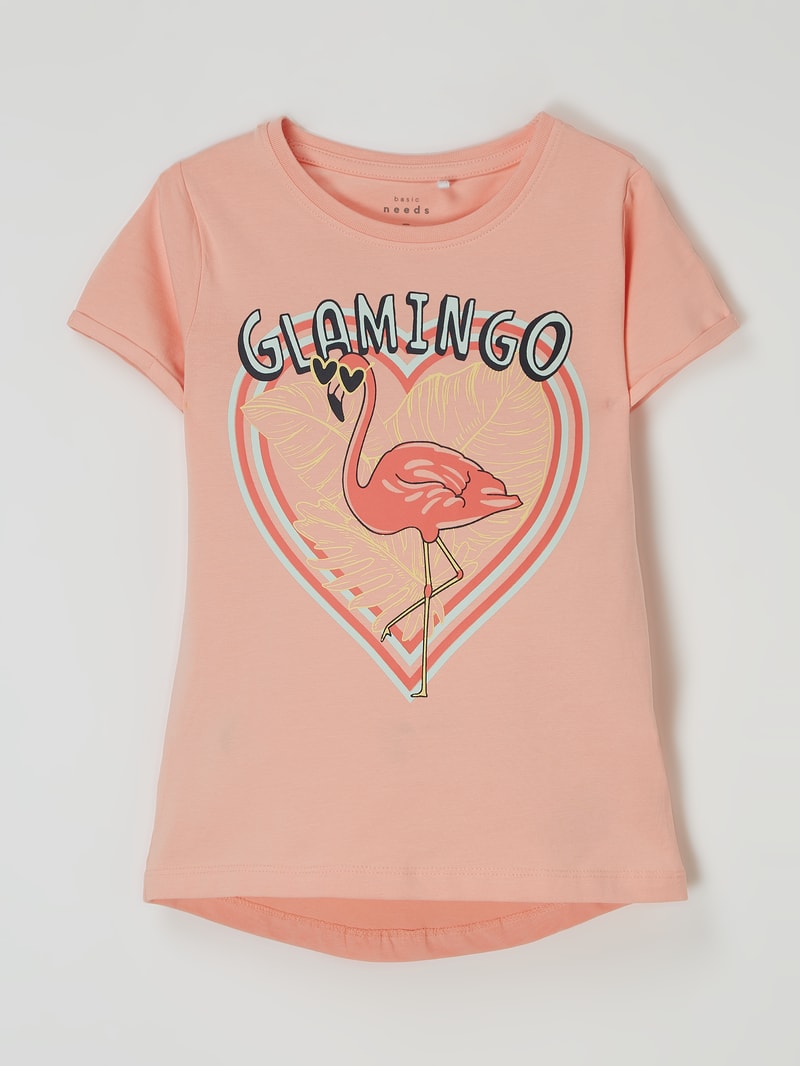T-Shirt mit Print Modell 'Vix' in apricot