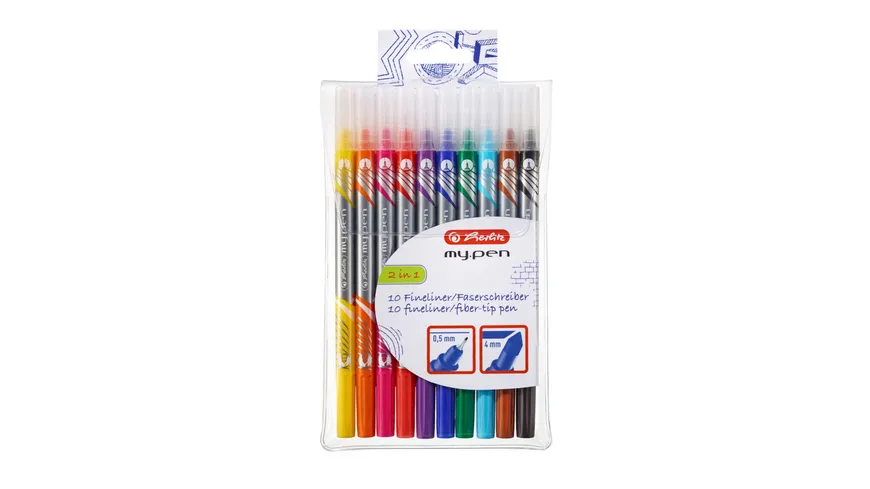herlitz Fineliner-Faserschreiber My Pen 10-er- Etui