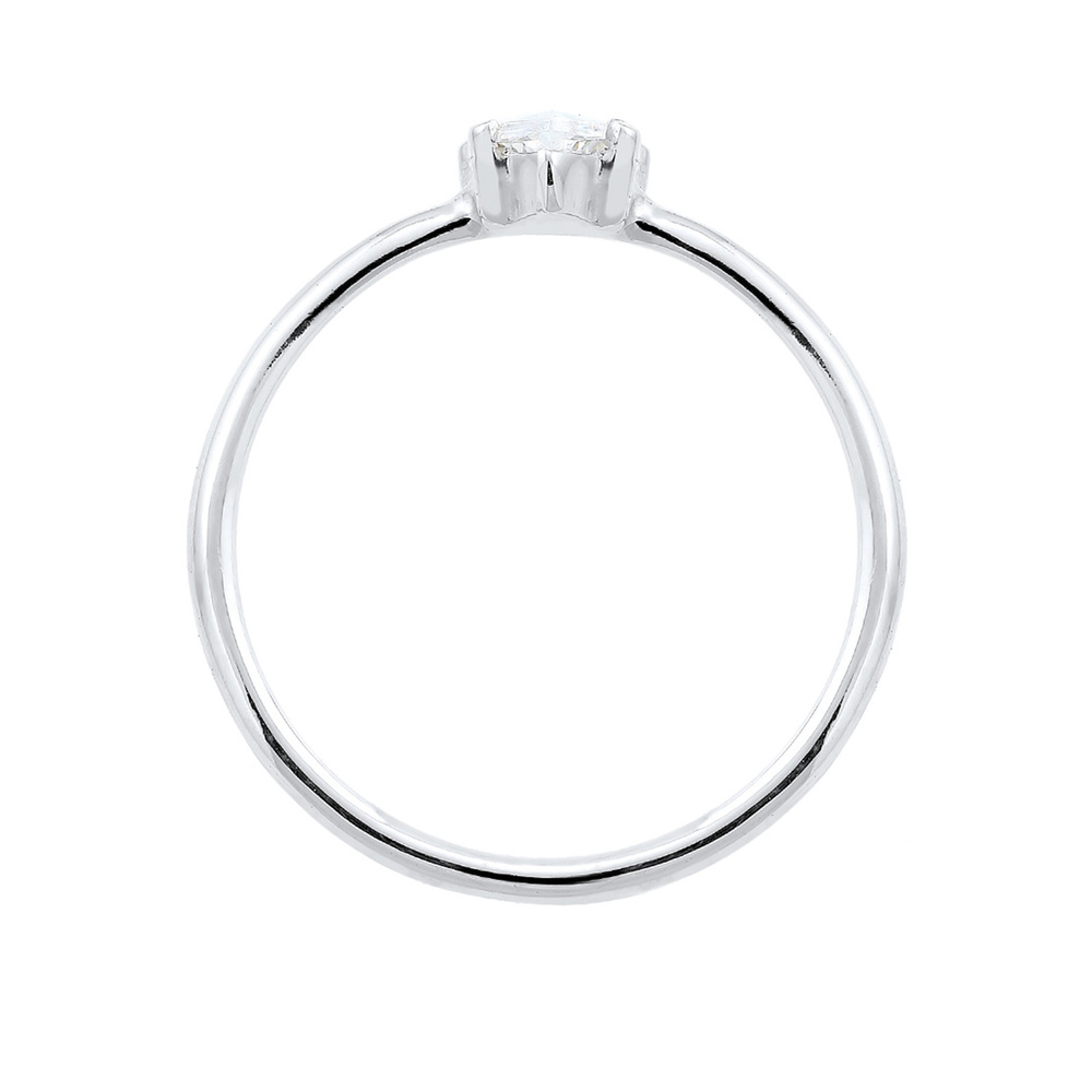 Elli Elli Bague Marquise zircone Minimal 925 Argent Bague