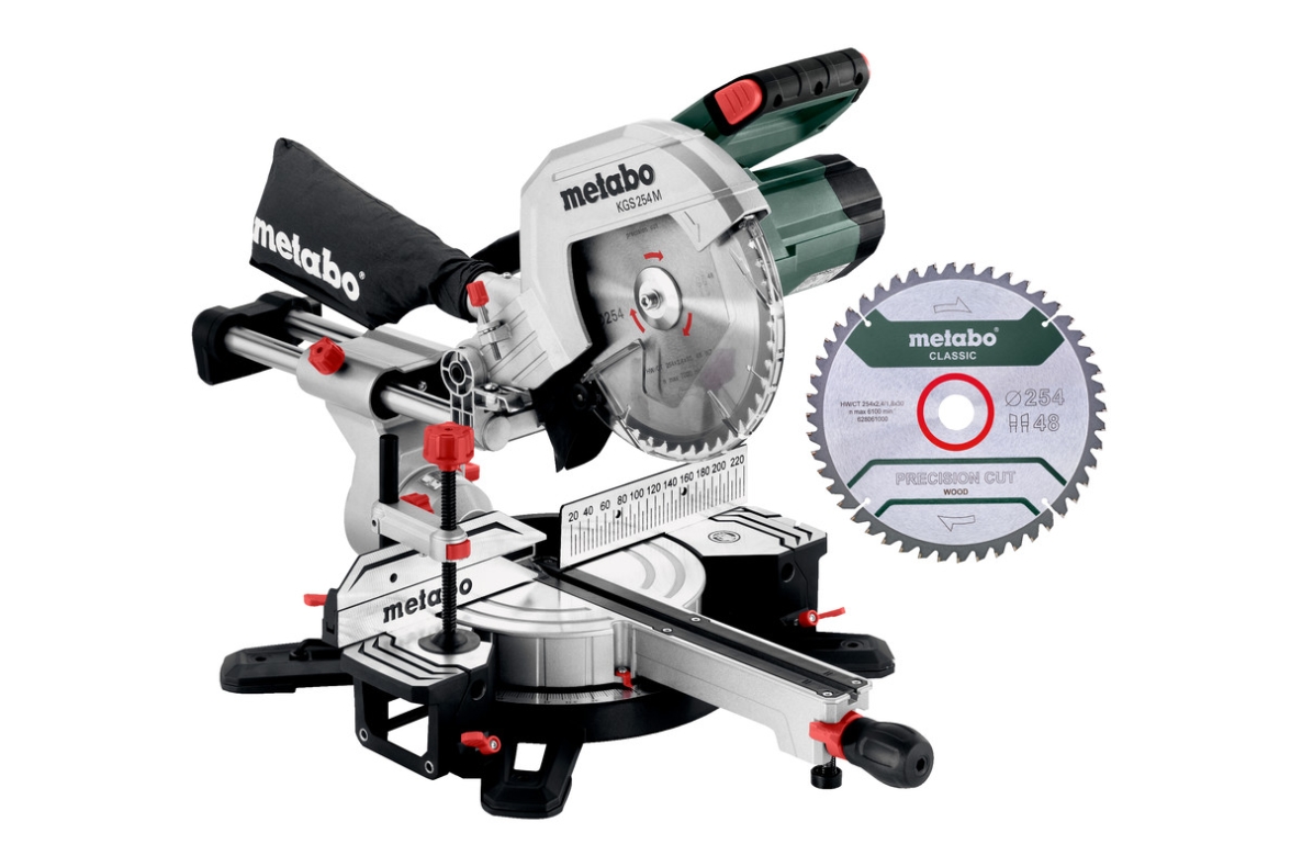 Metabo 613254900 KGS254M Gehrungssäge mit Zugfunktion + zusätzliches Sägeblatt