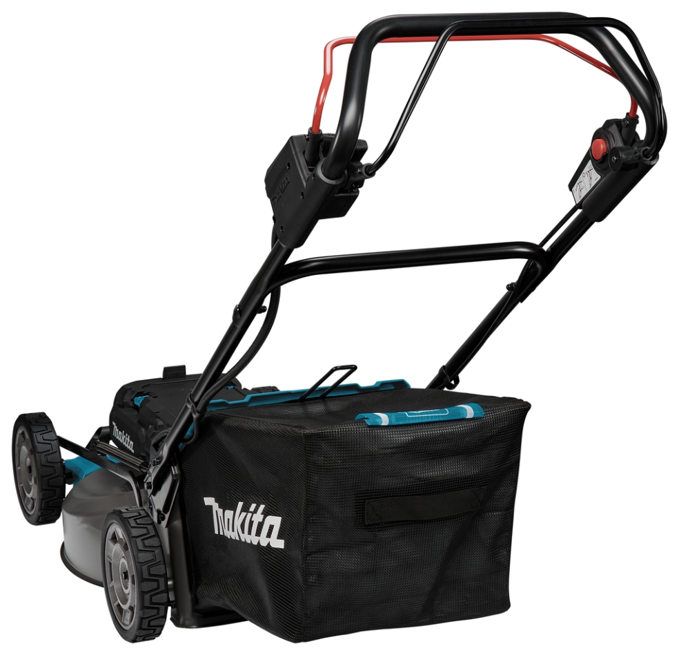 Makita LM001CX5 Akku-Rasenmäher, 36V-Stecker, + PDC1200 Rucksack-Akku