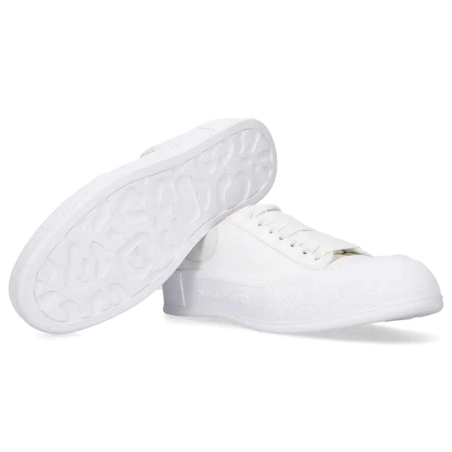 Alexander McQueen - Sneaker low DECK PLIMSOLL Canvas - weiß