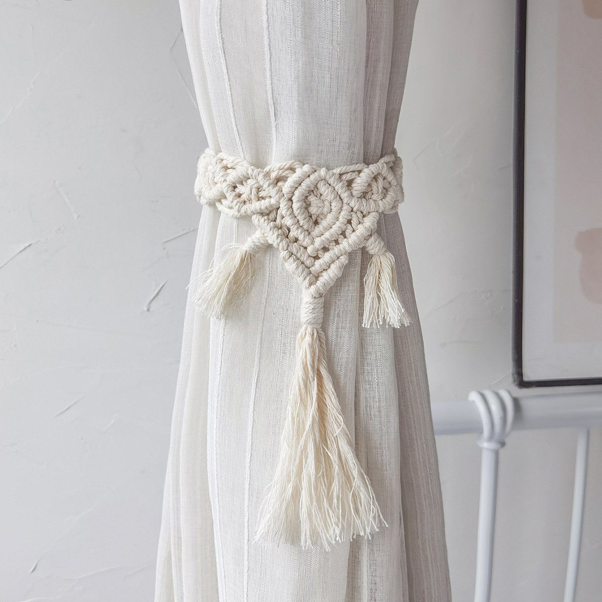 Raffhalter Boho Deko raffhalter für Vorhänge,2 Stück vorhang Raffhalter, SCOHOME, (1 Paar, 2-tlg)