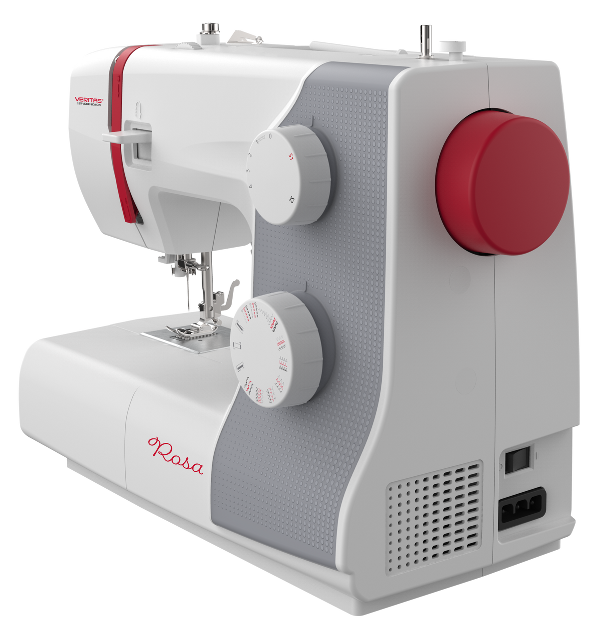 Crowntechnics VERITAS Rosa Nähmaschine 4-Stufen-Knopflochprogramm 23 Stichprogramme
