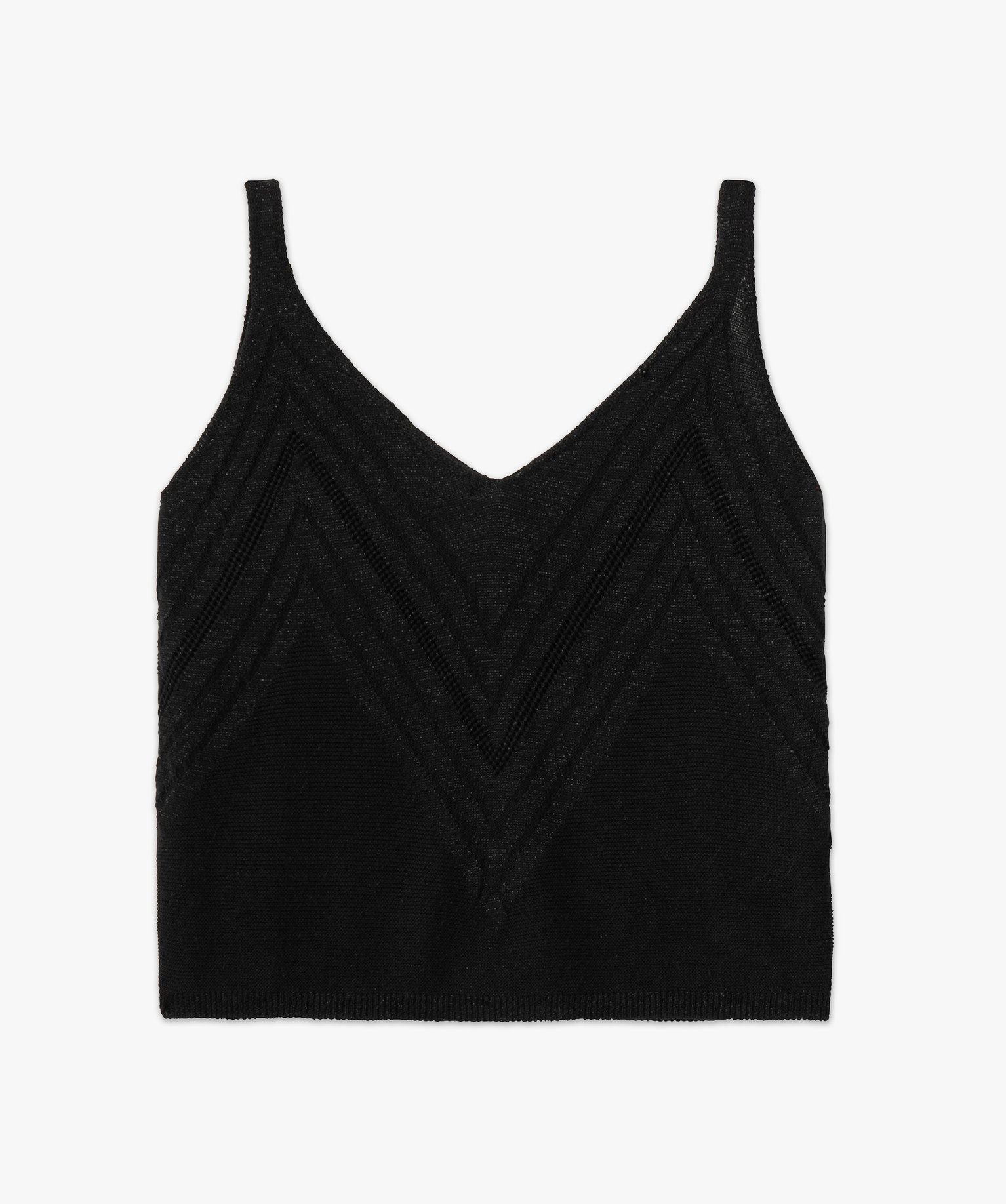 Débardeur en maille pailletée fantaisie femme noir | GEMO