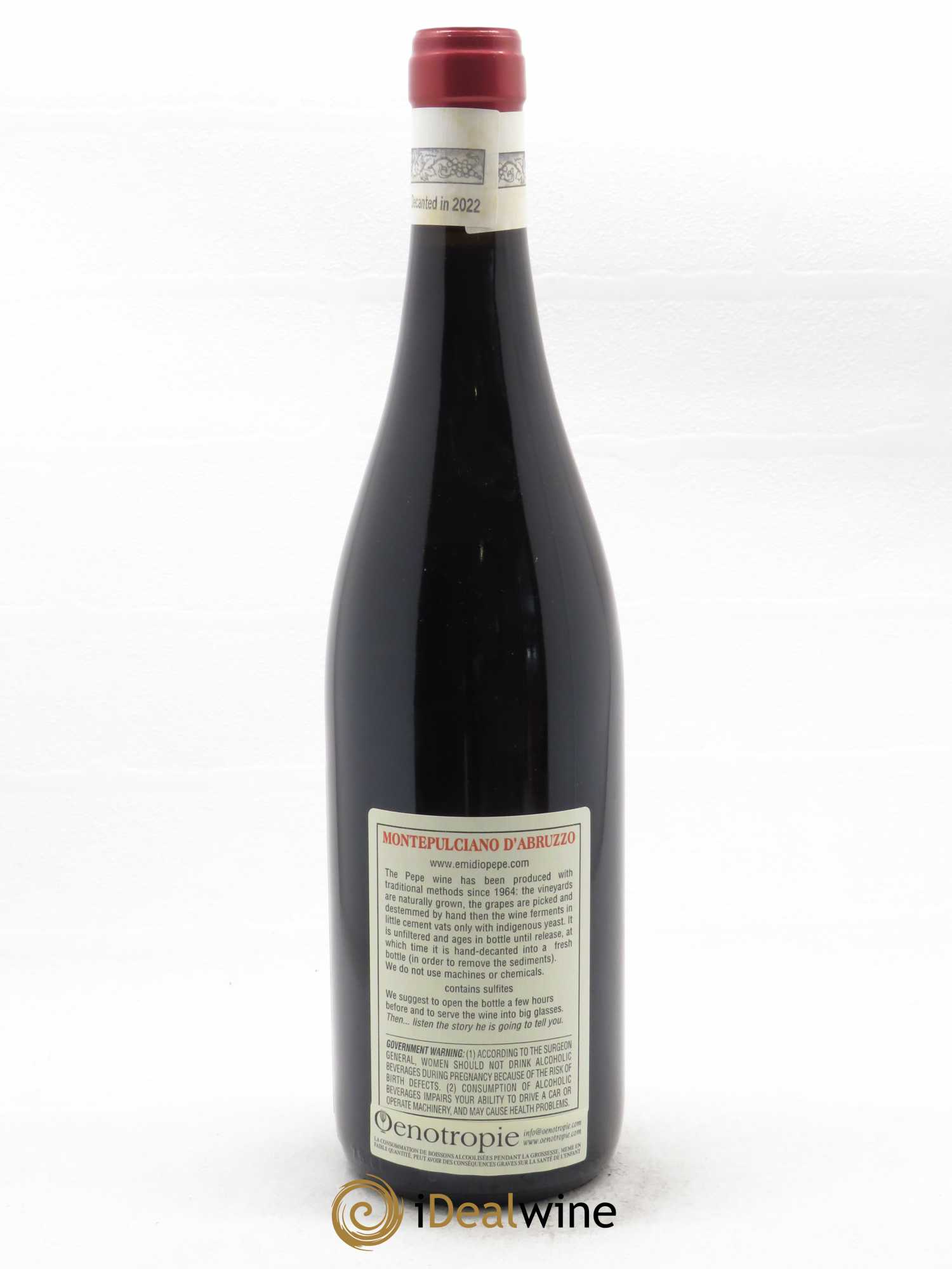 Montepulciano d'Abruzzo DOC Vieilles vignes Emidio Pepe  2002 - Lot de 1 Bouteille