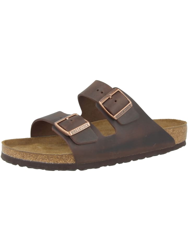 Birkenstock Sandale Arizona SFB geöltes Nubukleder Weichbettung schmal in braun günstig kaufen 40