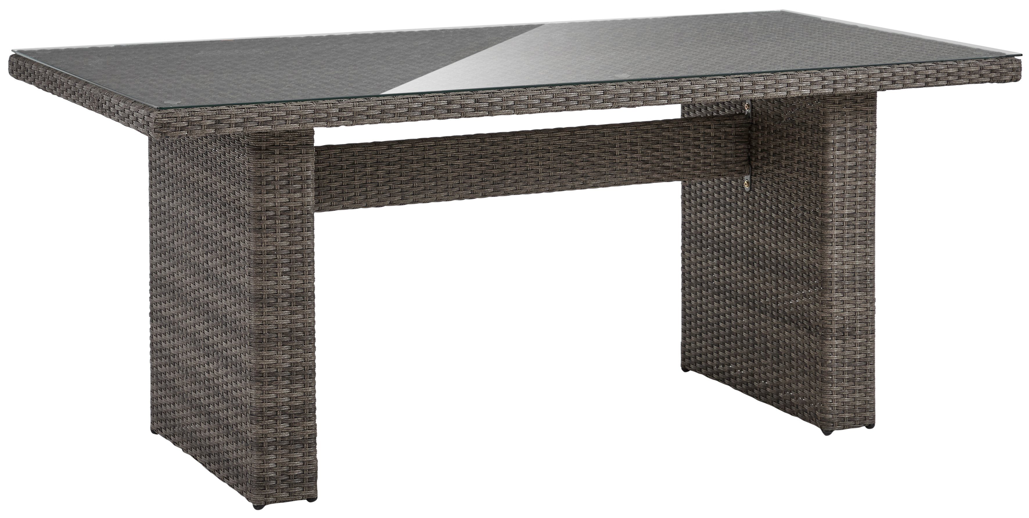 KONIFERA Garten-Essgruppe Kairo, (19-tlg., 6x Sessel, 1x Tisch 180x90x74 cm, Stahl/Polyrattan), inkl. Auflagen