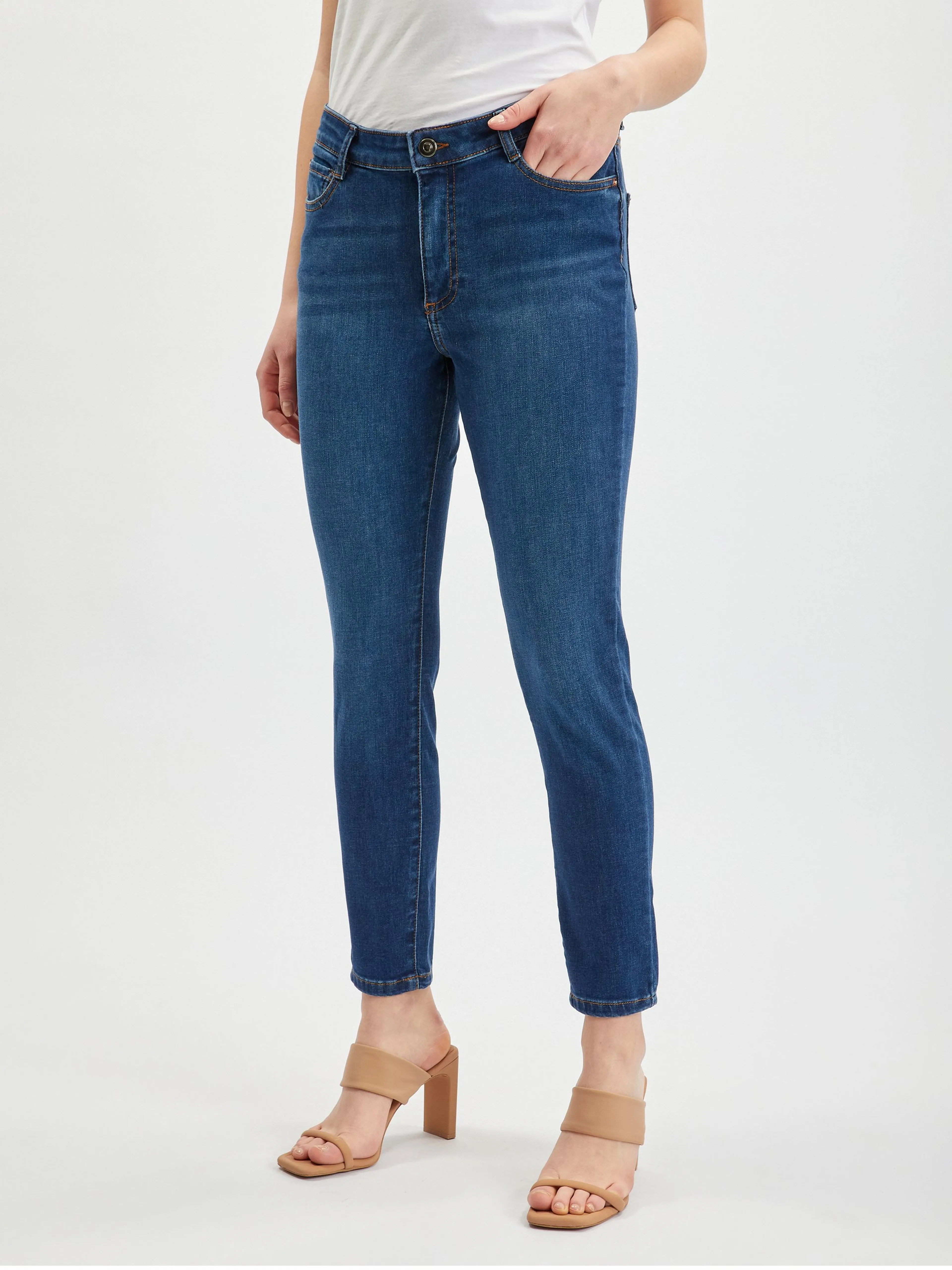 Dunkelblaue Skinny Fit Jeans für Damen ORSAY
