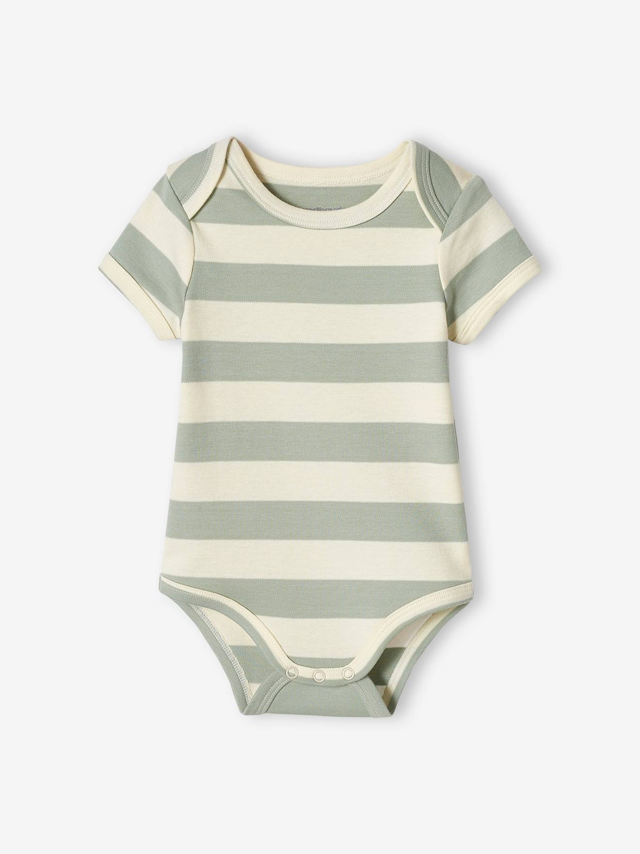 Vertbaudet 3er-Pack Baby Schlupfbodys Oeko-Tex - aqua