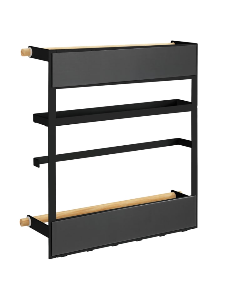 Wenko Küchenregal Mod. Magna Schwarz, Küchenregal Magna, Schwarz, Küchenregal Magna Schwarz in Regal: Schwarz, Stäbe: natur, Magnet: Schwarz günstig kaufen onesize