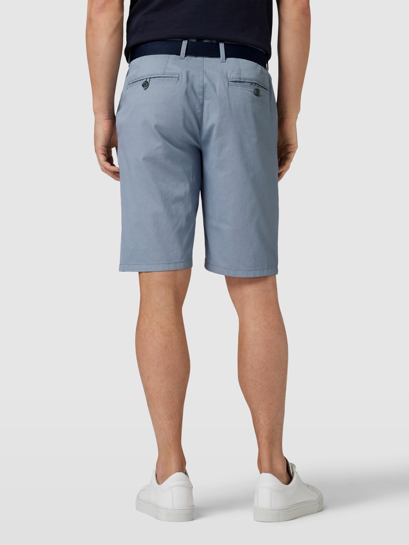 Bermudas mit Stoffgürtel in bleu