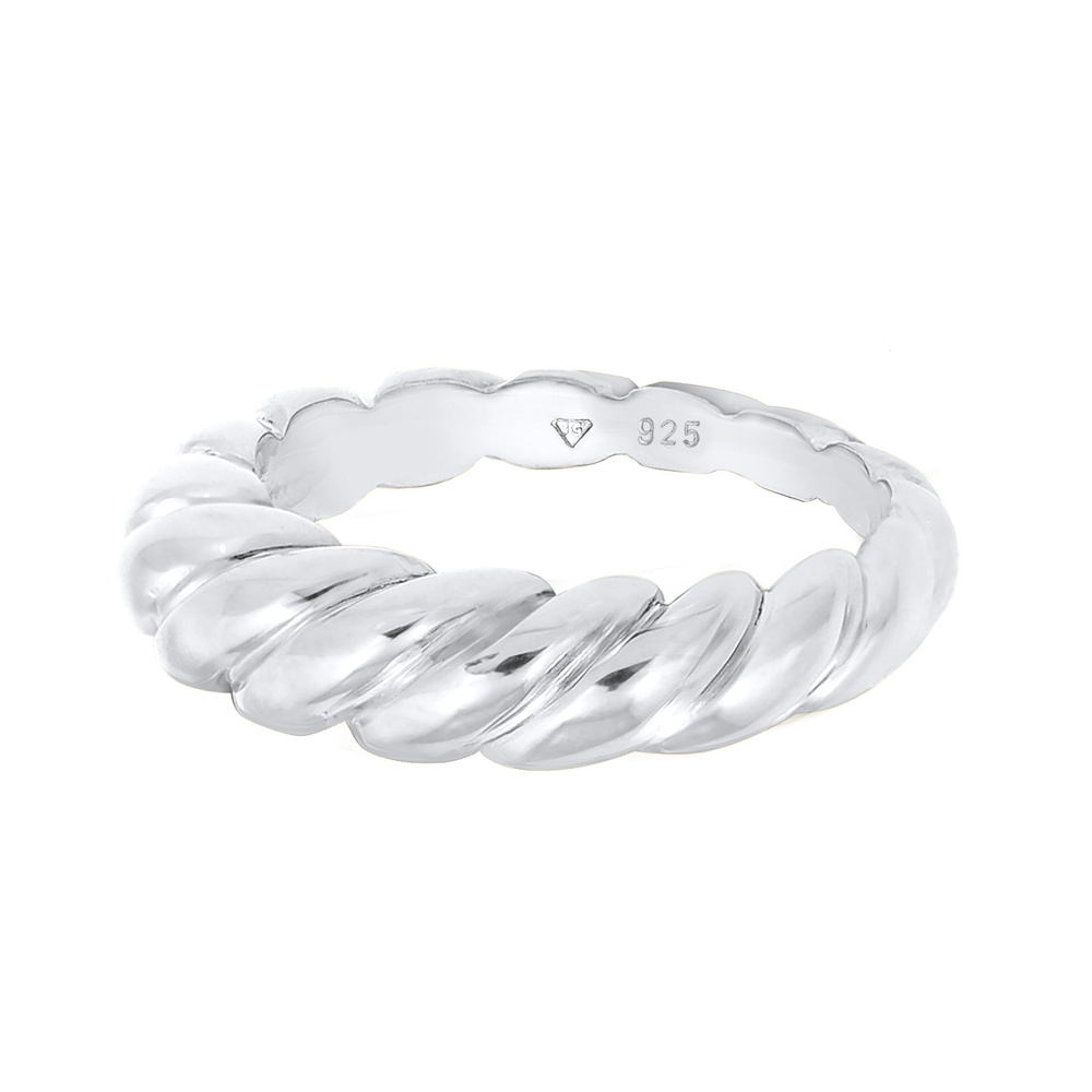 Elli Elli Bague Anneau pour femme Twisted Basic Trend Chunky Blogger en argent sterlin Bague