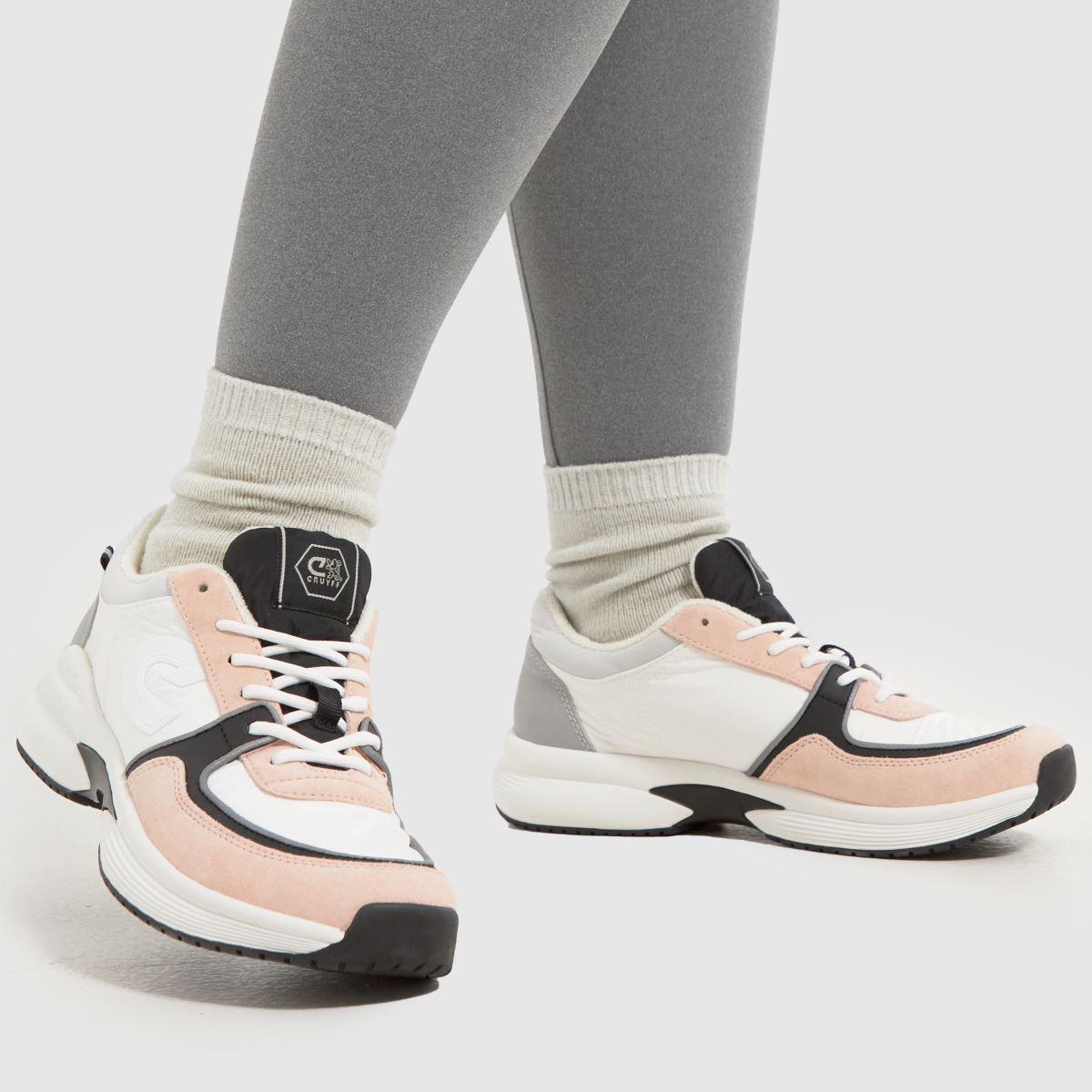 CRUYFF Danny-sneakers i vitt och rosa