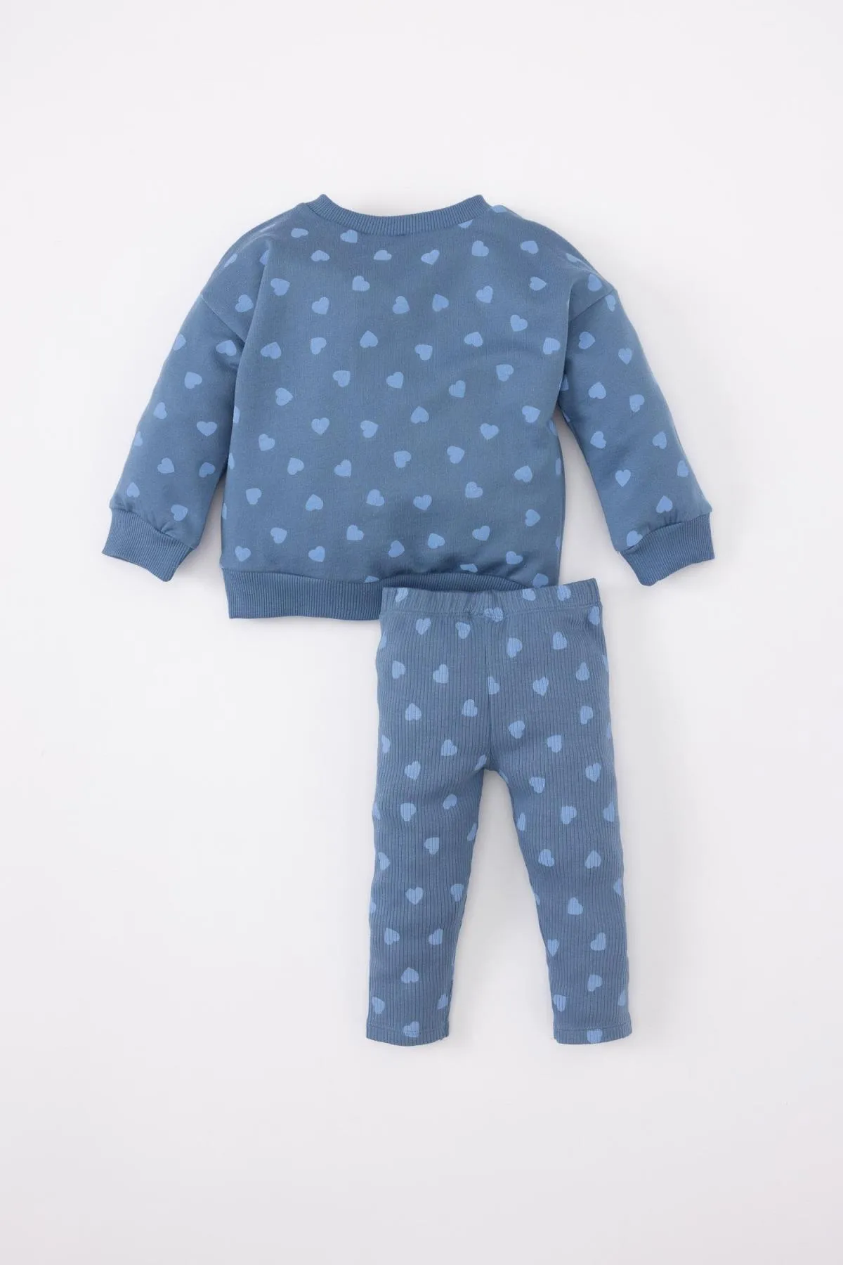 DeFacto  Herzgemusterte Sweatshirt-Strumpfhosen für Babys im 2er-Set