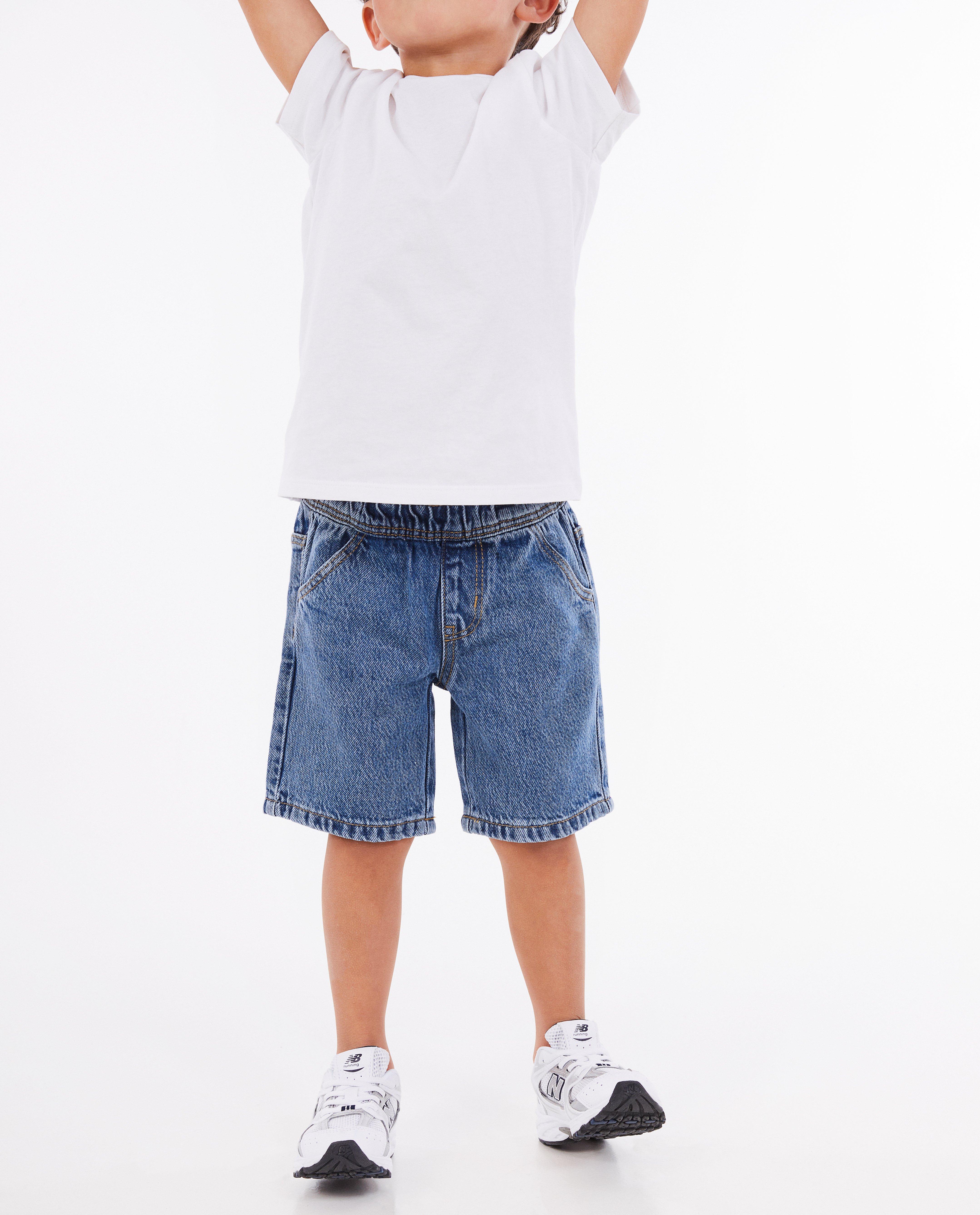 Kidz Nation Kék farmer rövidnadrág, egyenes szabású, világoskék