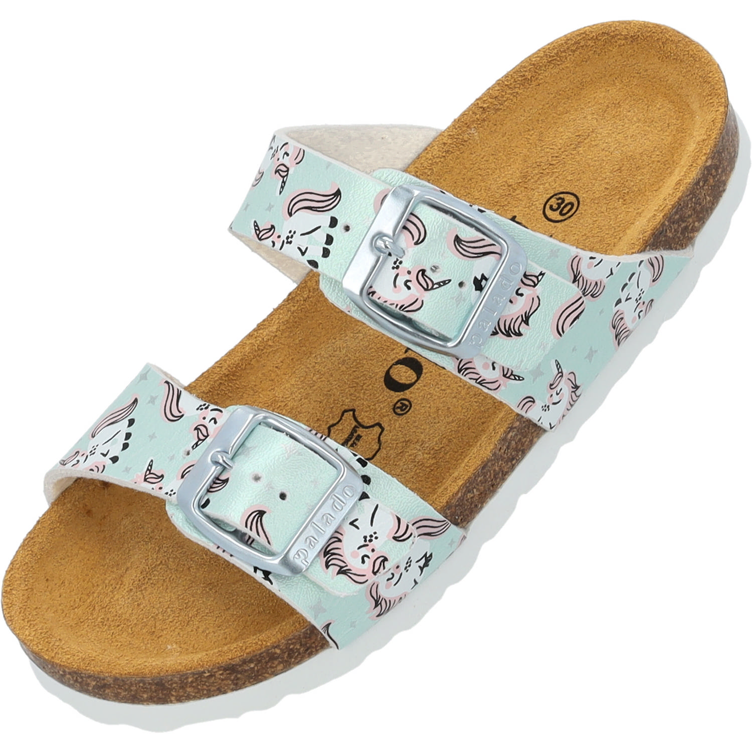Palado Kids Samos G Print, Pantoletten, Kinder, Türkis Metallic Unicorn