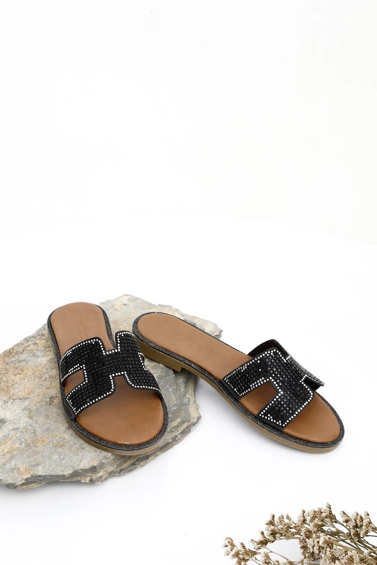 GÖNDERİ(R)  Black Stone Damen-Hausschuhe 35338