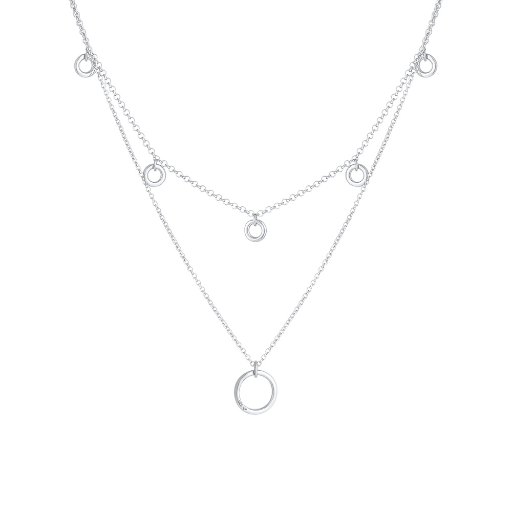 Elli Elli Collier pour dames Geo Design en 925/1000 argent massif collier