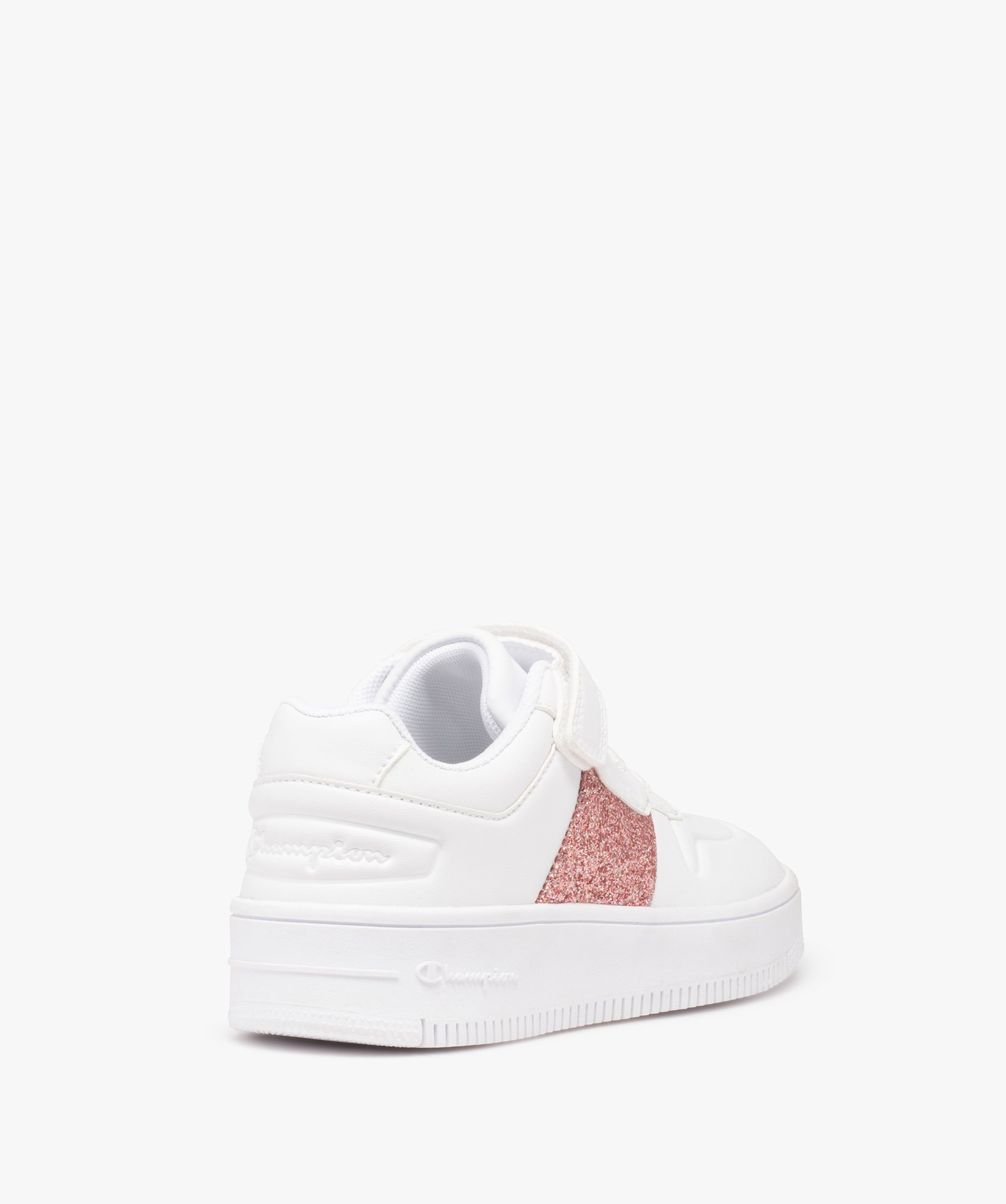 Baskets fille unies à bande pailletée – Champion Rebound blanc | GEMO