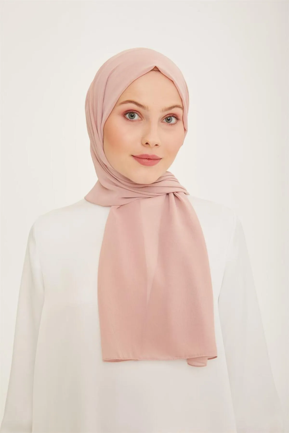 Armine  Trend Crinkle Chiffon-Schal – Atskrn-23 – Puder