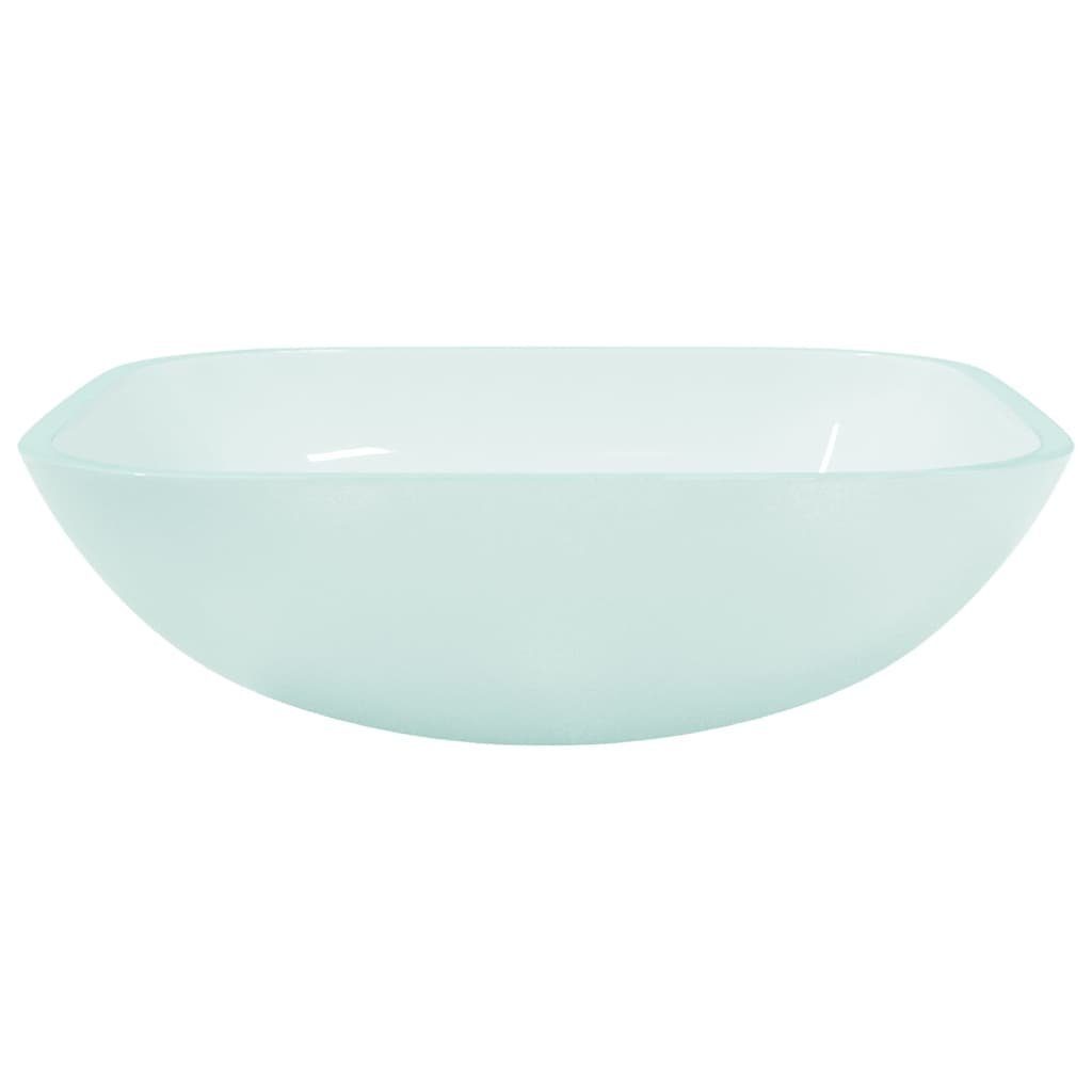 vidaXL Waschbecken Waschbecken Glas 42x42x14 cm Matt