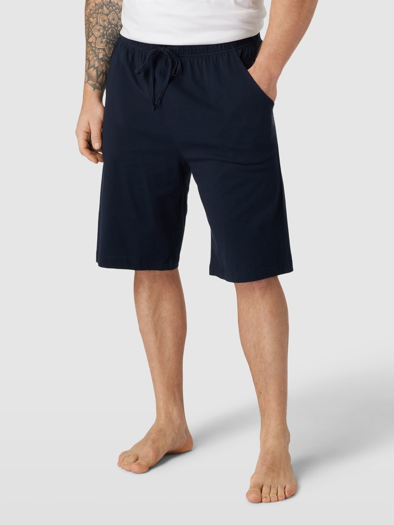 PLUS SIZE Sweatshorts mit elastischem Bund Modell 'SAPPORO' in dunkelblau