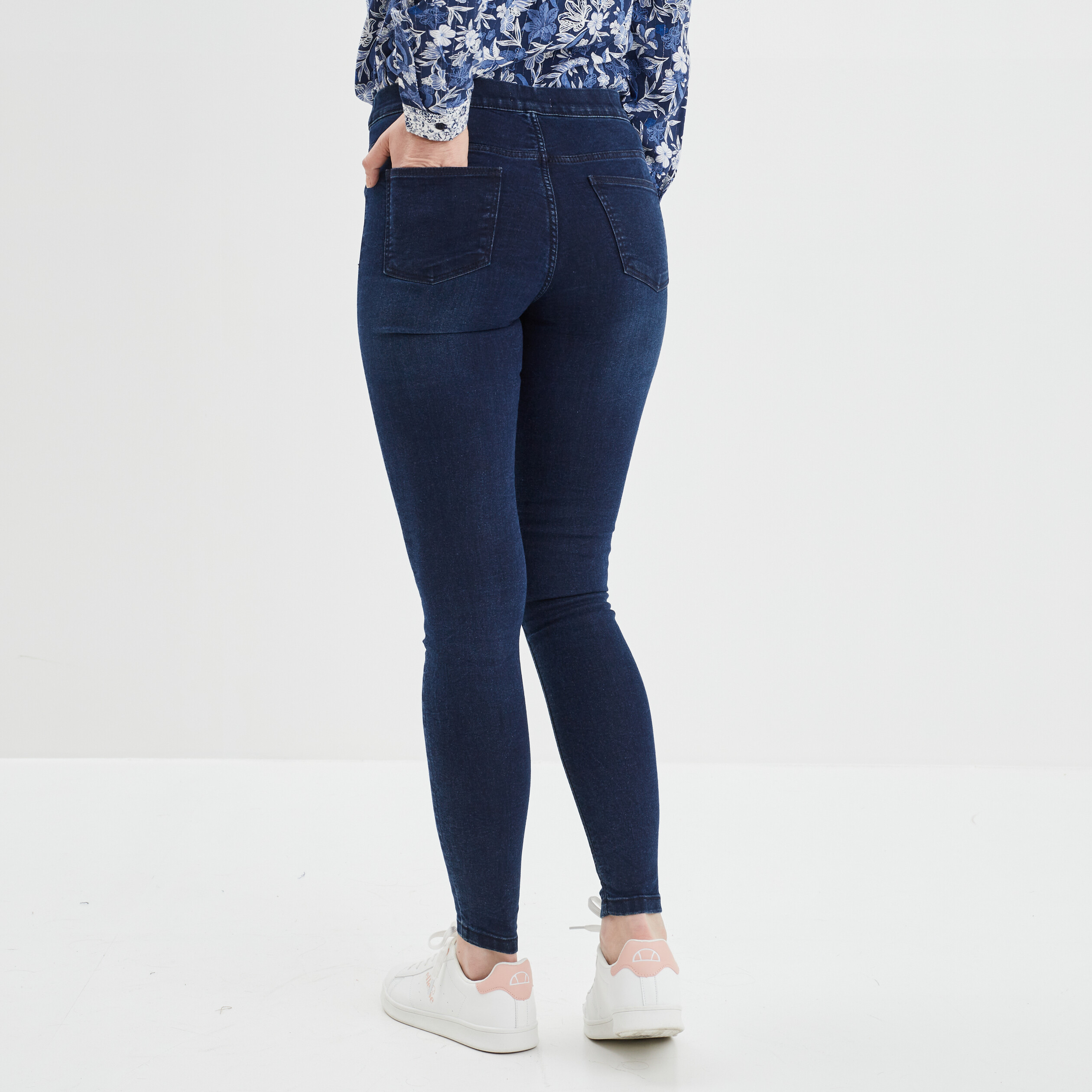 Jegging taille standard denim blue black femme | La Halle