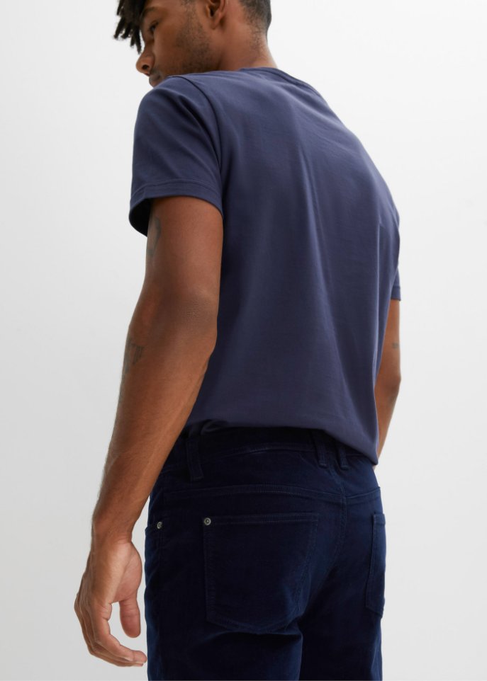 Regular Fit Cord-Thermohose, Straight