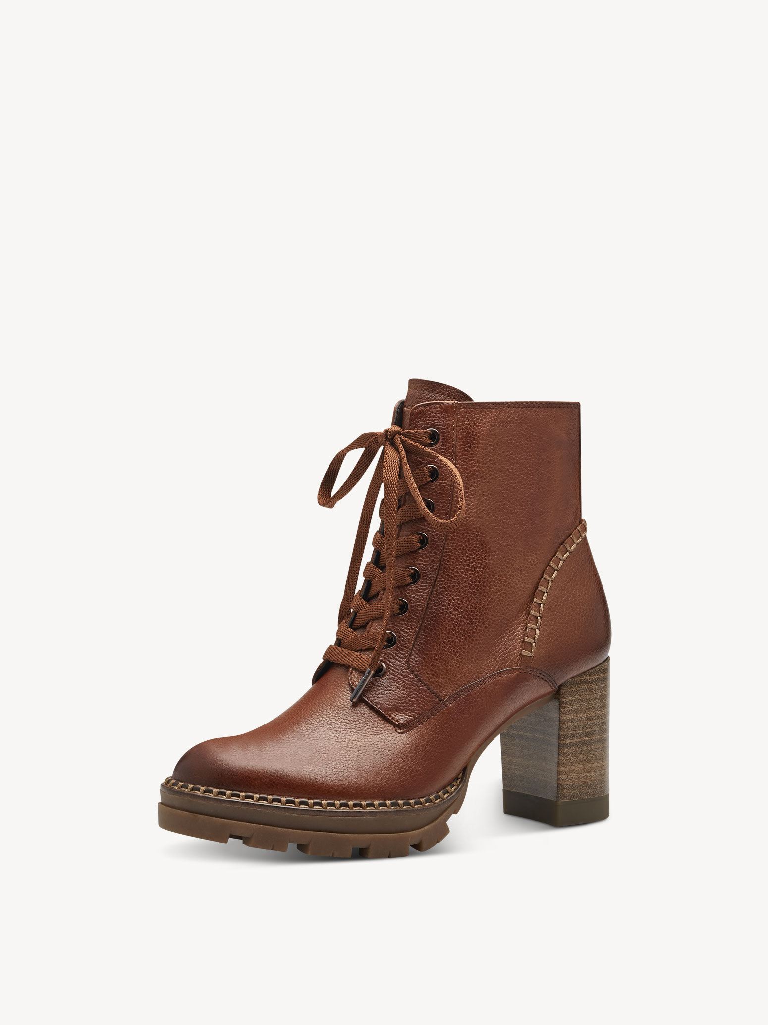 Bottine en cuir - marron