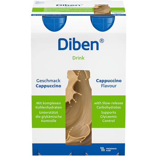 DIBEN DRINK Cappuccino 1.5 kcal/ml Trinkflasche  4X200 ml  Flüssigkeit