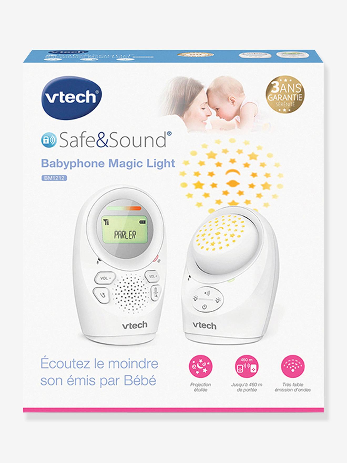 Babyphone Safe & Sound Magic Light BM1212 VTECH blanc
