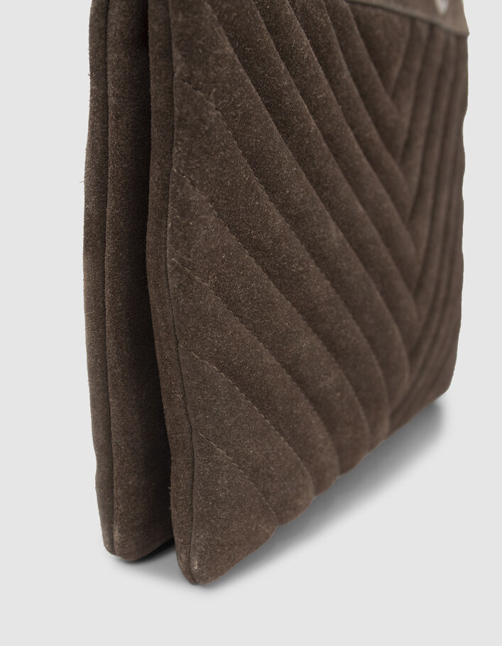 Sac pochette 1440 REPORTER KAKI motif chevron femme