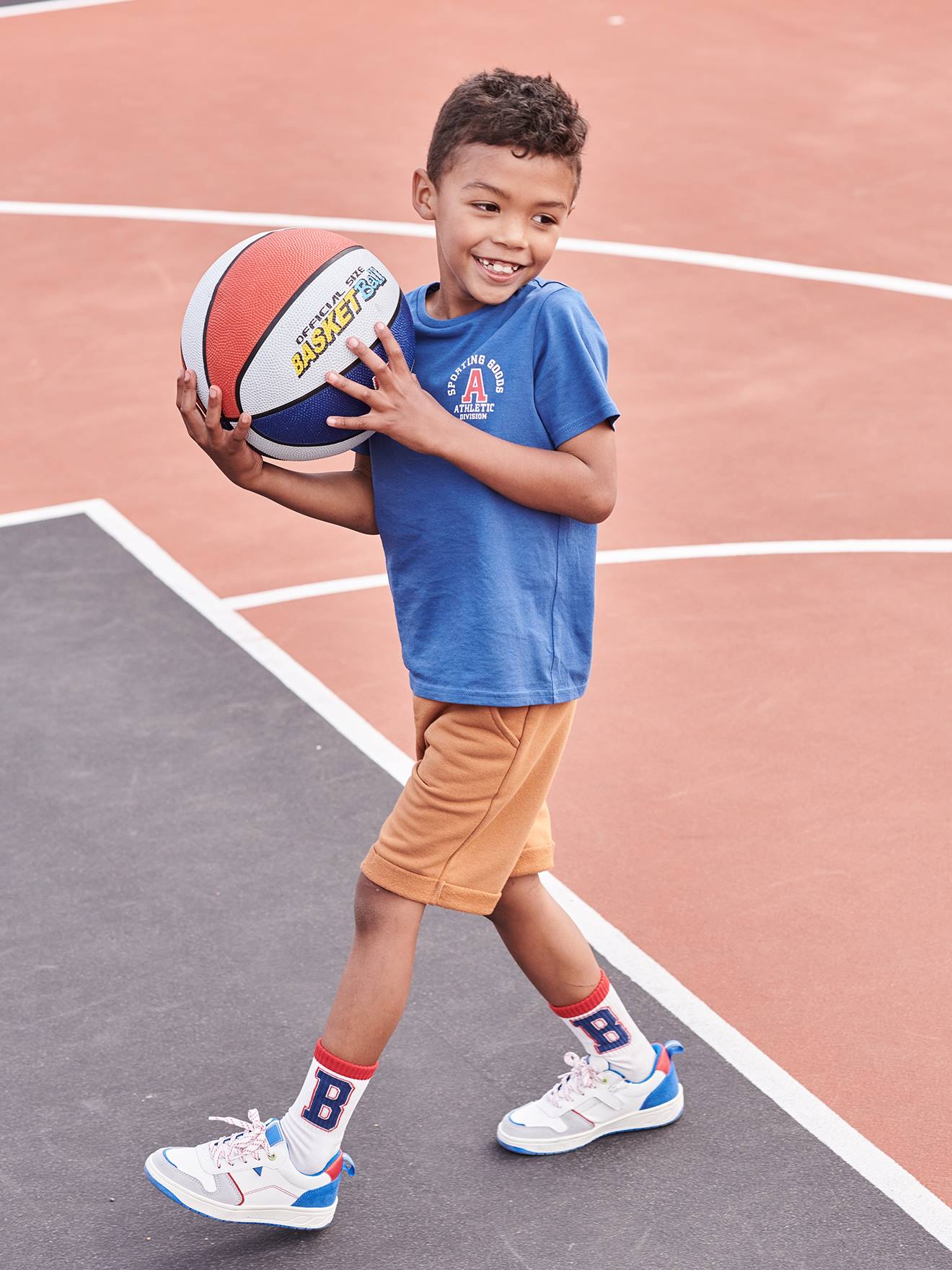 Vertbaudet Jungen Sport T-Shirt BASIC Oeko-Tex - blau