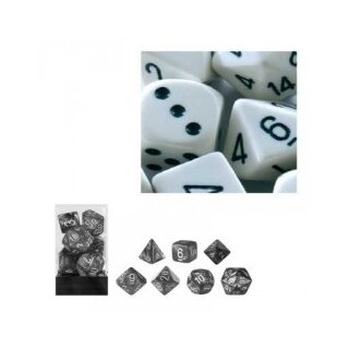 White-Black 7-Würfel Set (undurchsichtig)