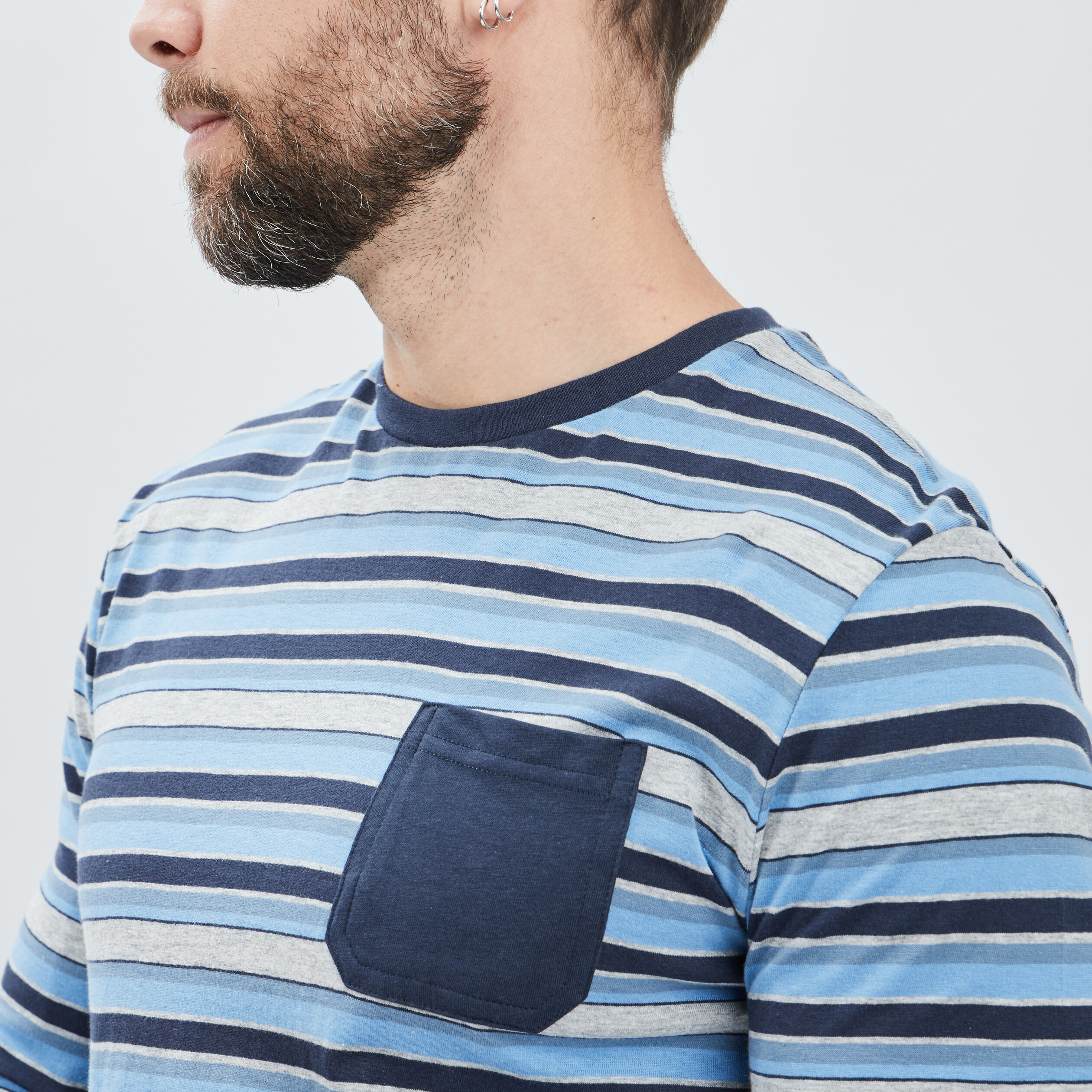 Ensemble pyjama 2 pièces bleu marine homme | La Halle