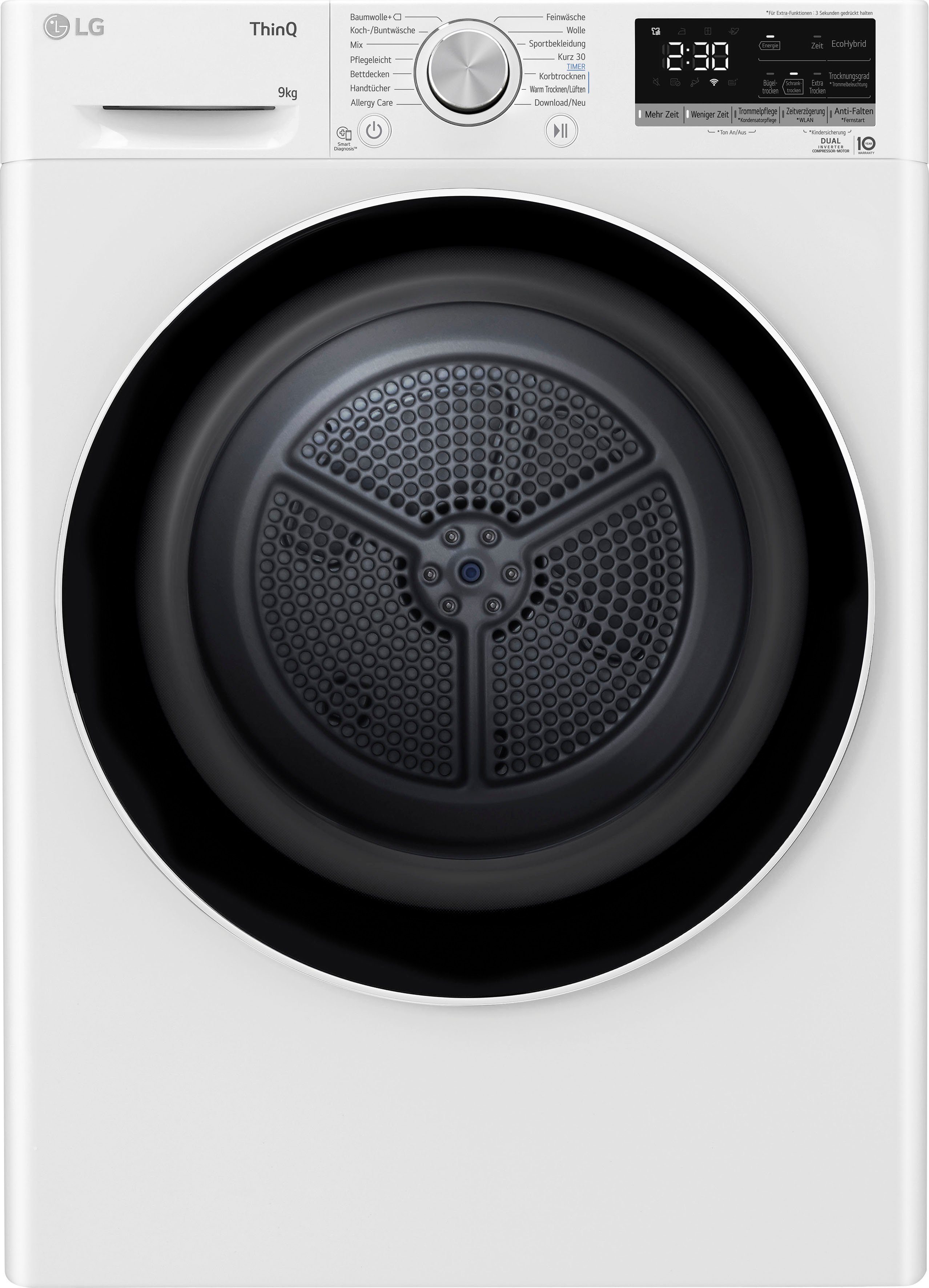 LG Wärmepumpentrockner V5RT9N, 9 kg, Super leiser und langlebiger Kompressor