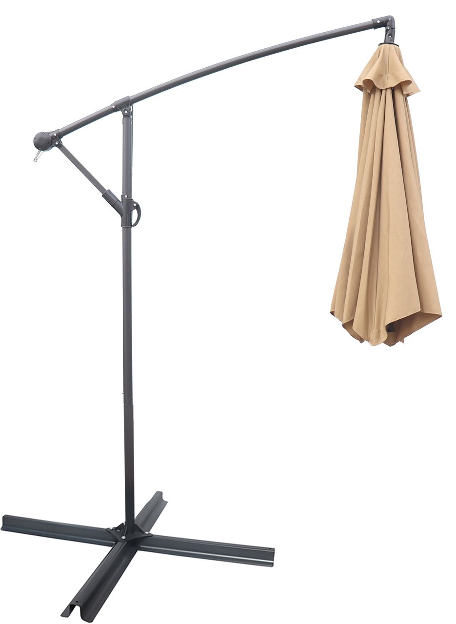 VCM Ampelschirm Ø 2,7m Taupe