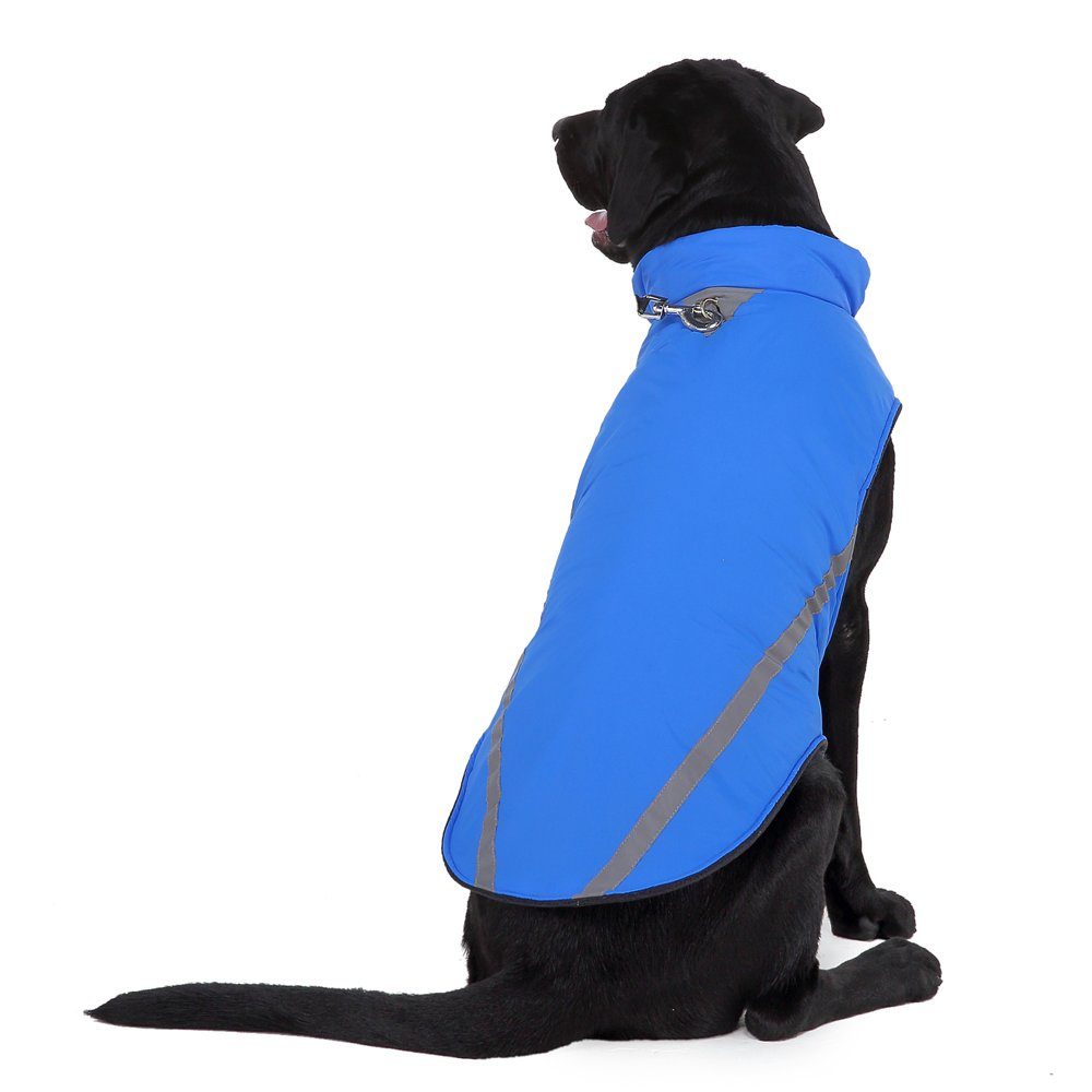 LAPA HOME Hundemantel Hundejacke Winterjacke für Haustiere mit Reflexstreifen, Winddicht warme Hundejacke verstellbar Hundebekleidung, Bauchschutz